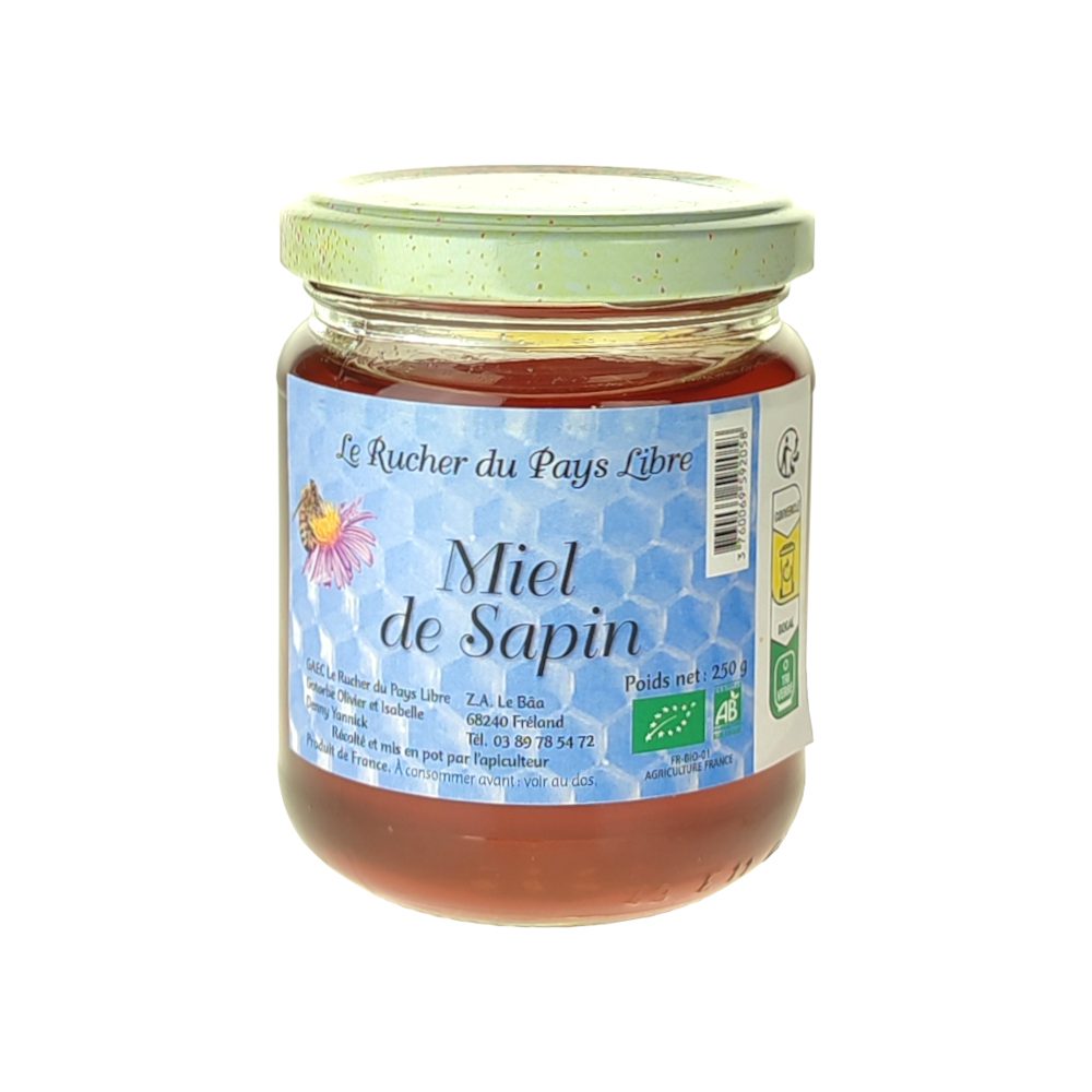 Miel de Sapin BIO 250g Le Rucher du Pays Libre
